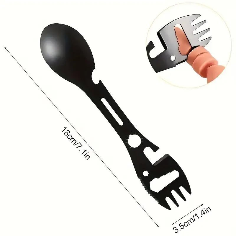 10 - in - 1 Multifunctional Camping Utensil – Spoon, Fork, Wrench & Bottle Opener in One - Real Rad Boutique