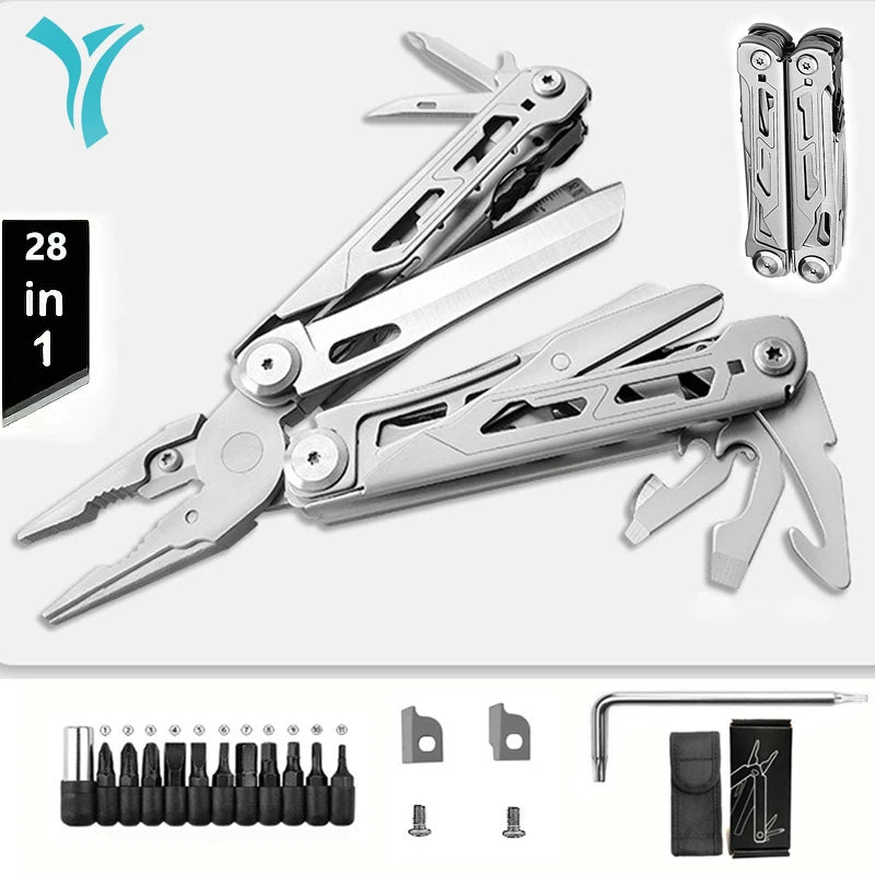 24 - in - 1 Multitool Pliers – Heavy - Duty Stainless Steel Multi - Tool for Camping, Survival & Everyday Repairs - Real Rad Boutique