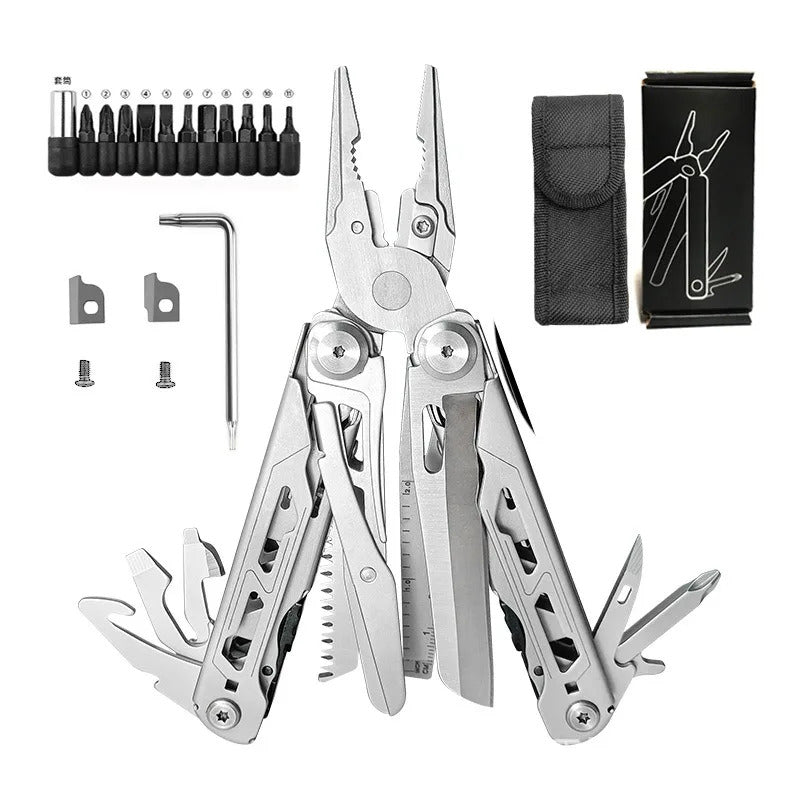 28 - in - 1 Stainless Steel Multitool Pliers Set — Durable, Versatile & Compact - Real Rad Boutique