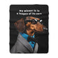 My Wiener Is in a League of Its Own Sherpa Fleece Blanket | Cosy Throw for Dachshund Lovers