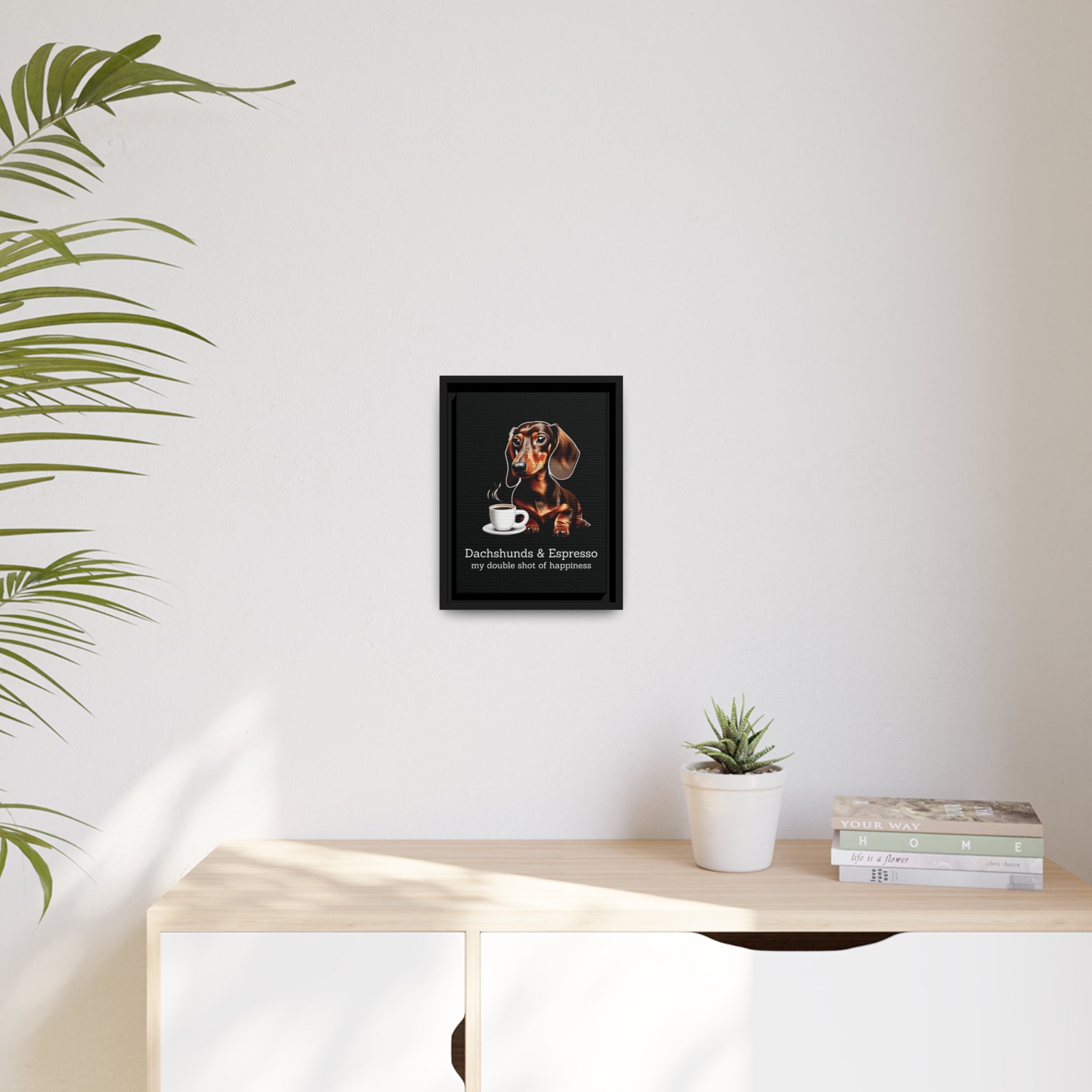 A Double Shot of Happiness - Matte Canvas, Black Frame - Real Rad Boutique