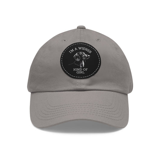 A Girl & Her Wiener - Cap with Leather Patch - Real Rad Boutique