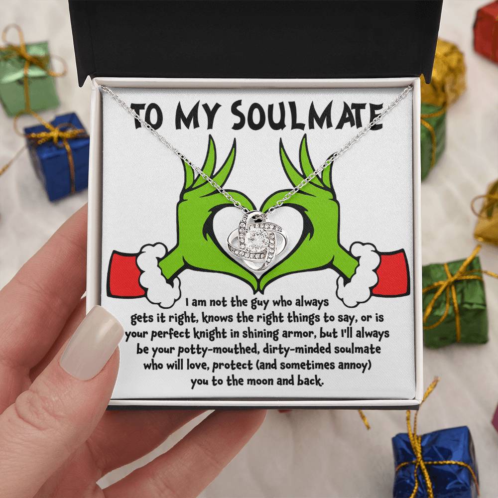 Funny & Romantic Love Knot Necklace – Christmas Gift for Her