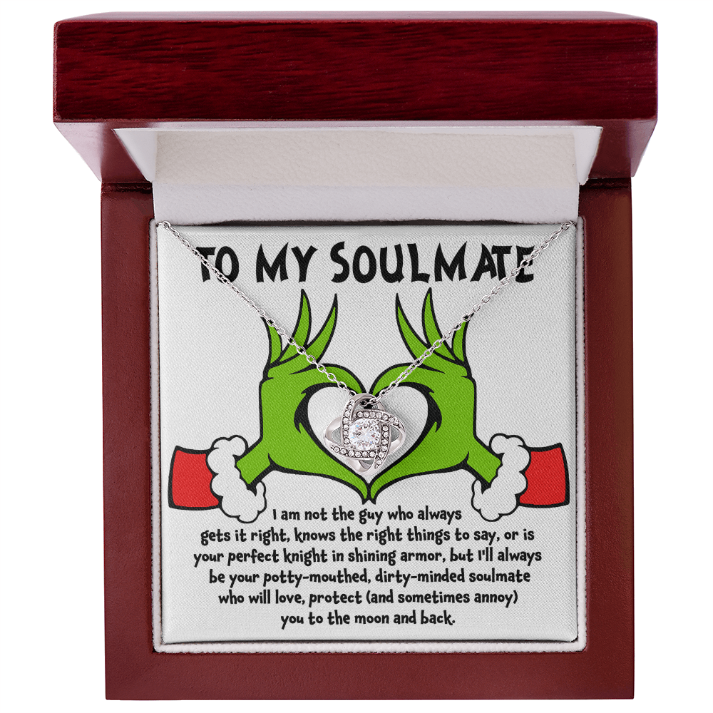 Funny & Romantic Love Knot Necklace – Christmas Gift for Her