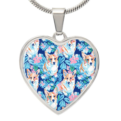 Corgi Blossom Graphic Necklace - Real Rad Boutique