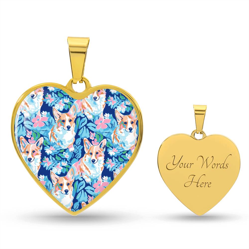 Corgi Blossom Graphic Necklace - Real Rad Boutique