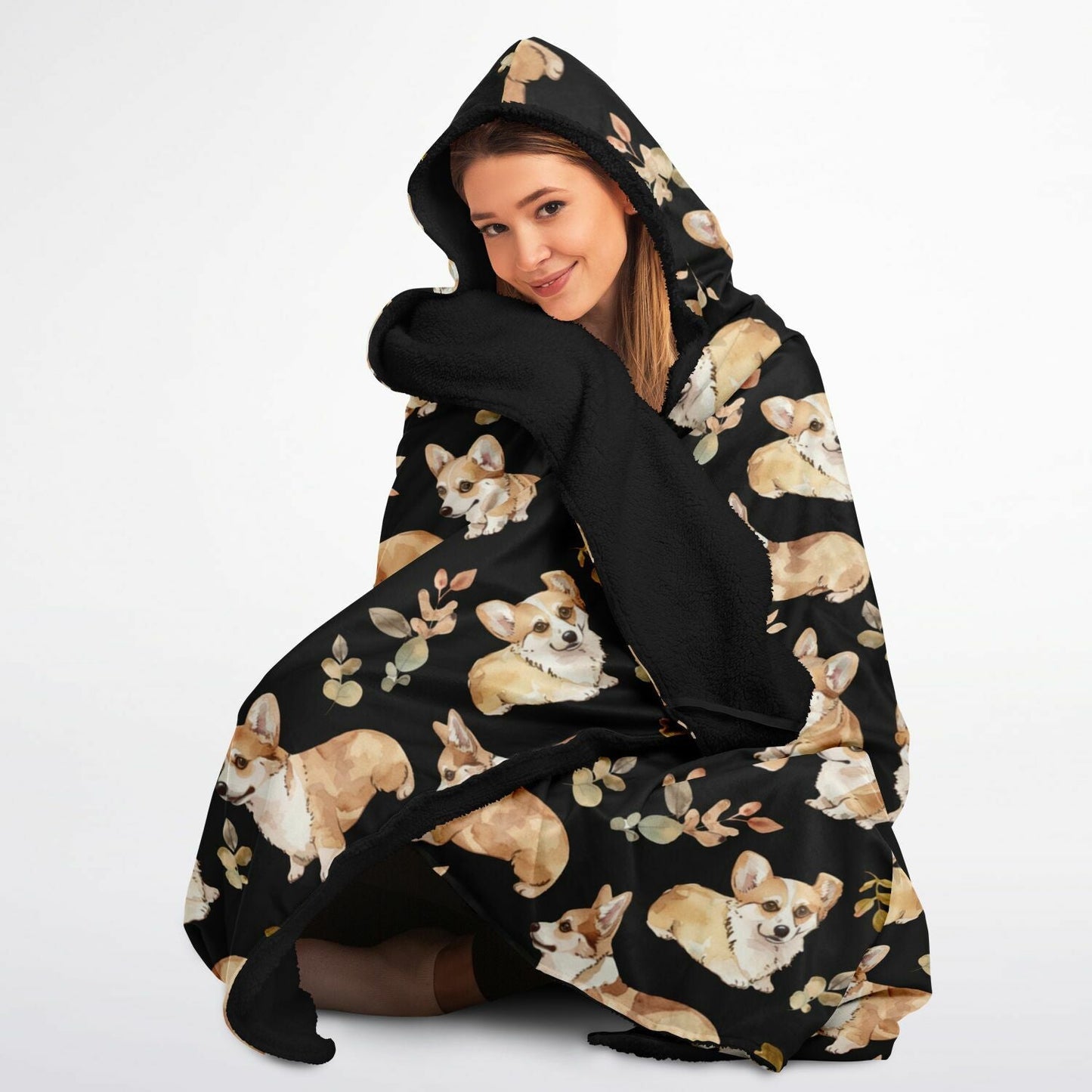 Corgi Charm - Hooded Blanket Micro Fleece - Real Rad Boutique