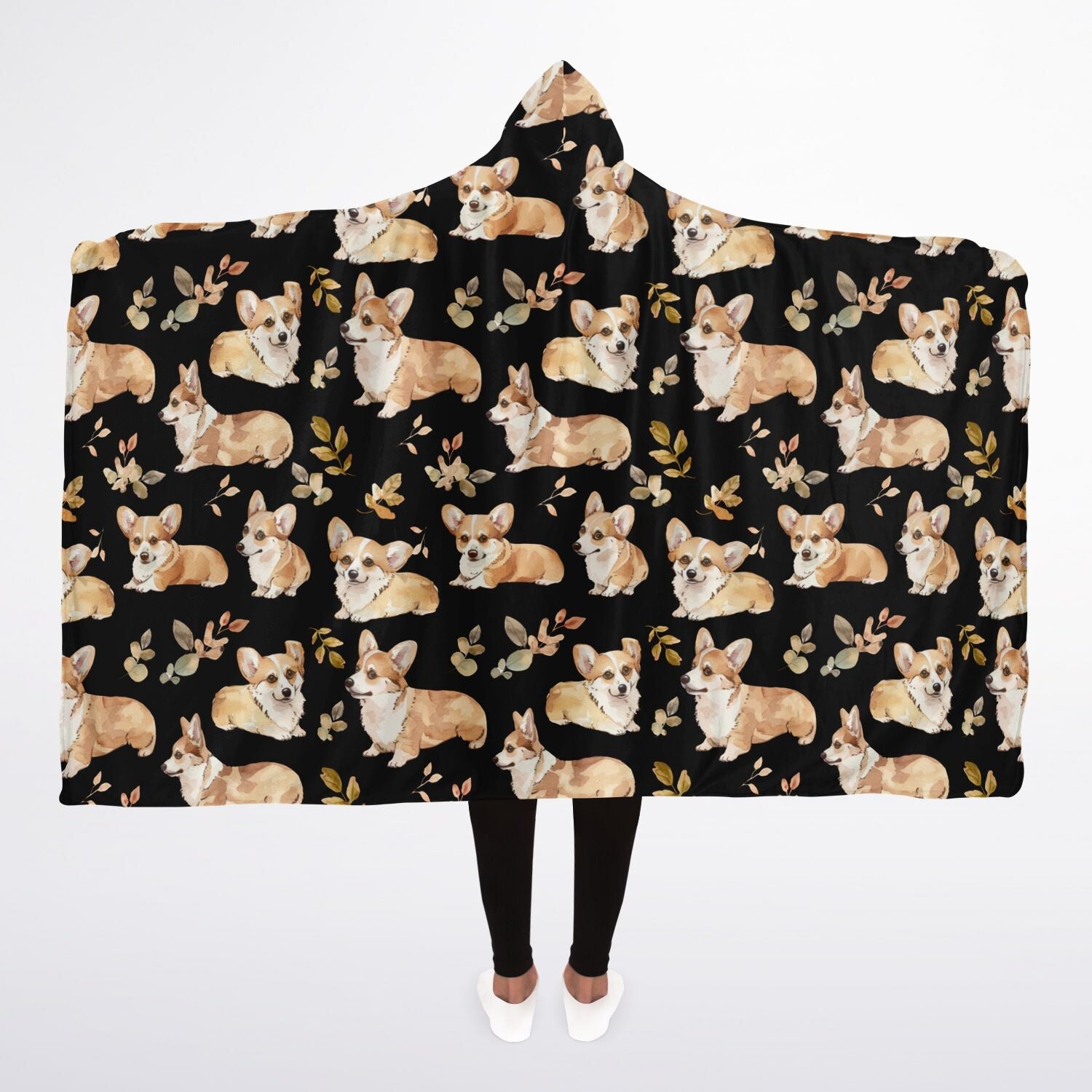 Corgi Charm - Hooded Blanket Micro Fleece - Real Rad Boutique