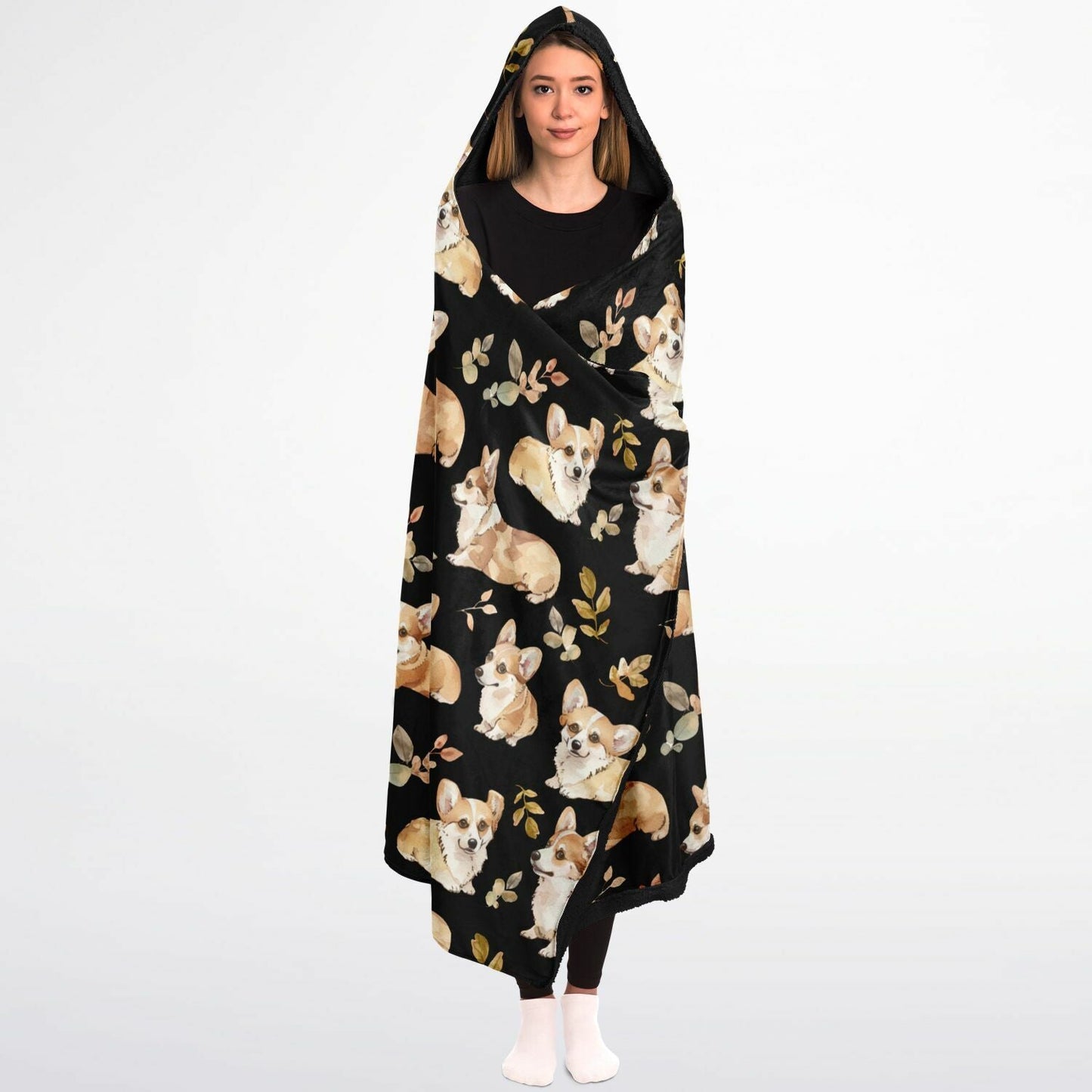 Corgi Charm - Hooded Blanket Micro Fleece - Real Rad Boutique