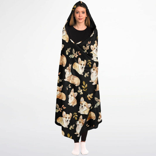 Corgi Charm - Hooded Blanket Micro Fleece - Real Rad Boutique