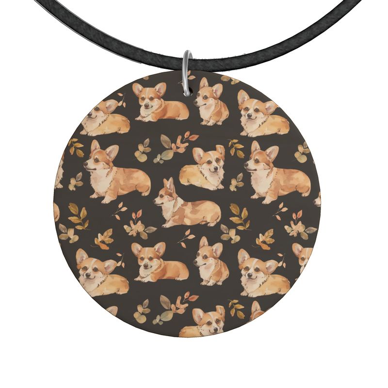 Corgi Charm - Orgainic Wooden Pendant Necklace - Real Rad Boutique
