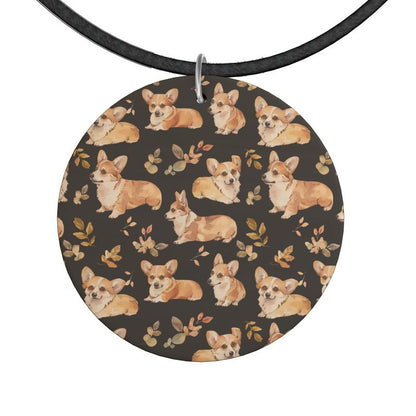 Corgi Charm - Orgainic Wooden Pendant Necklace - Real Rad Boutique