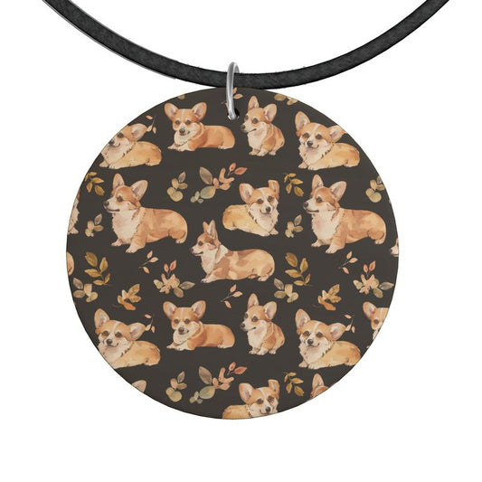 Corgi Charm - Orgainic Wooden Pendant Necklace - Real Rad Boutique