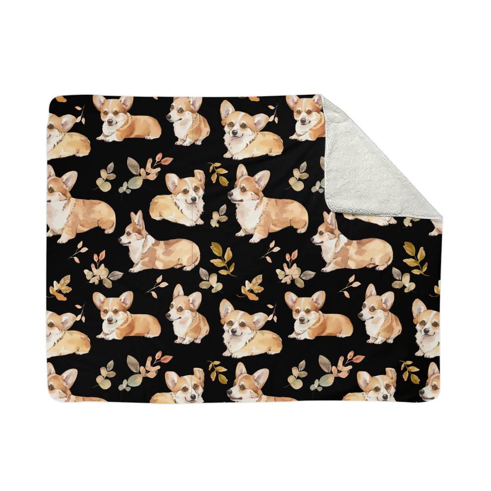 Corgi Cozy Sherpa Fleece Blanket - Real Rad Boutique