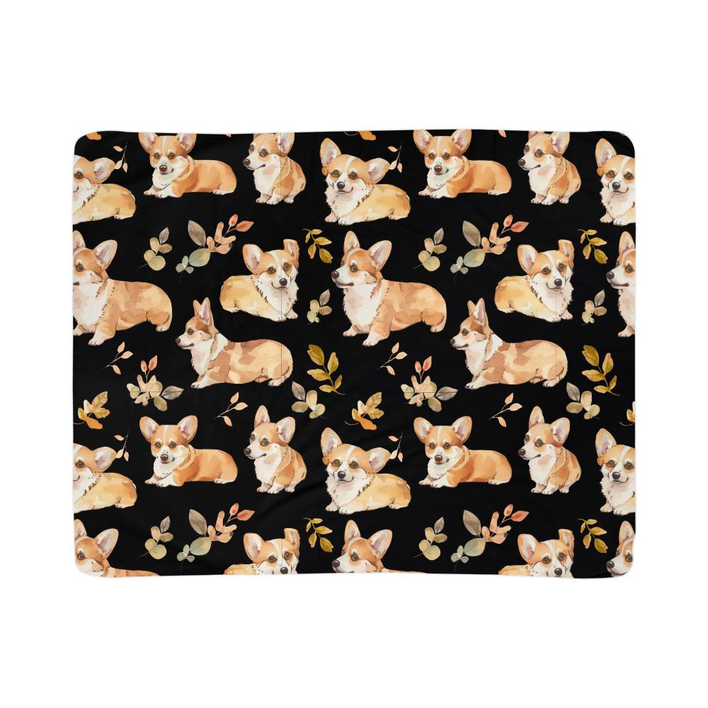 Corgi Cozy Sherpa Fleece Blanket - Real Rad Boutique