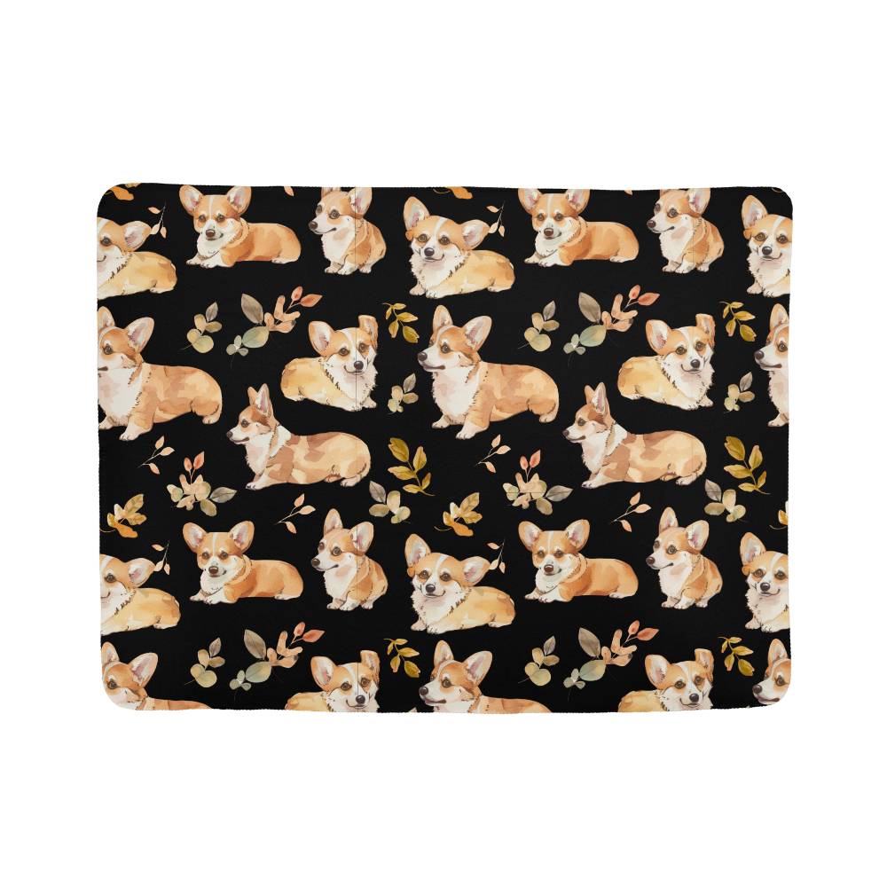 Corgi Cozy Sherpa Fleece Blanket - Real Rad Boutique