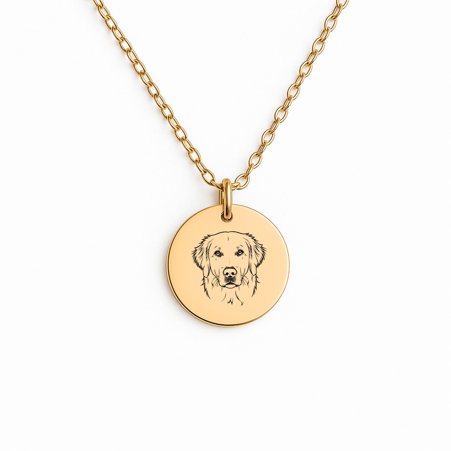 Personalised Golden Retriever Necklace – Custom Engraved Jewelry for Dog Mums