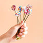 Cute Cartoon Donut & Lollipop Spoon & Fork Set – Stainless Steel Dessert Cutlery - Real Rad Boutique