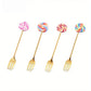 Cute Cartoon Donut & Lollipop Spoon & Fork Set – Stainless Steel Dessert Cutlery - Real Rad Boutique