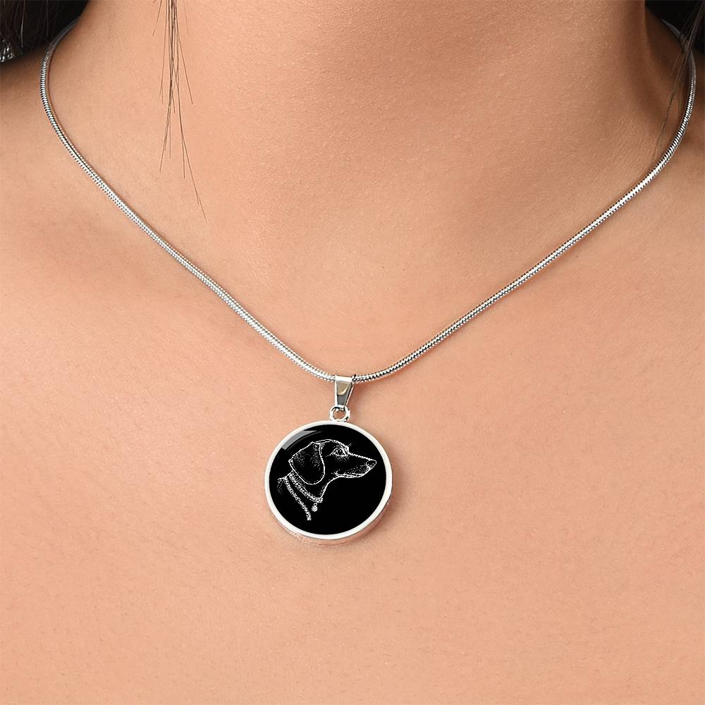 Dachshund Charm - Circle Pendant - Real Rad Boutique