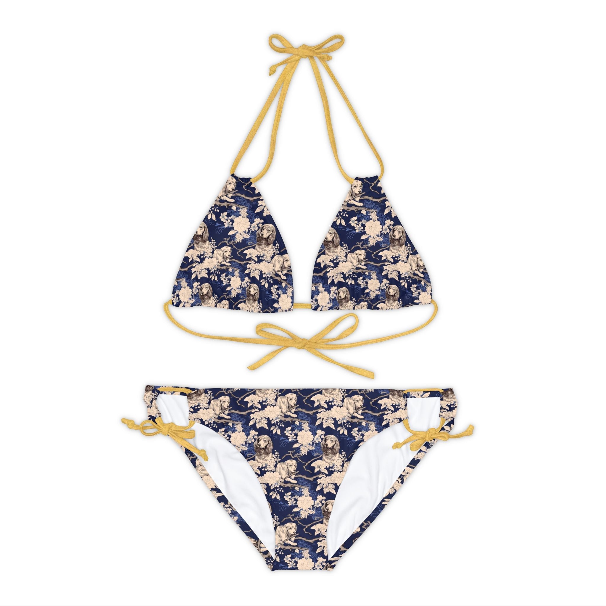 Dachshund Floral Blue - Bikini Set - Real Rad Boutique
