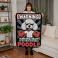 Don't Piss Off My Poodle Sherpa Fleece Blanket - Real Rad Boutique