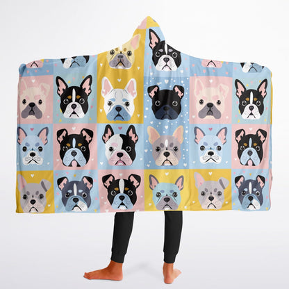 Frenchie Fiesta – Colorful & Cozy Youth Hooded Blanket! - Real Rad Boutique