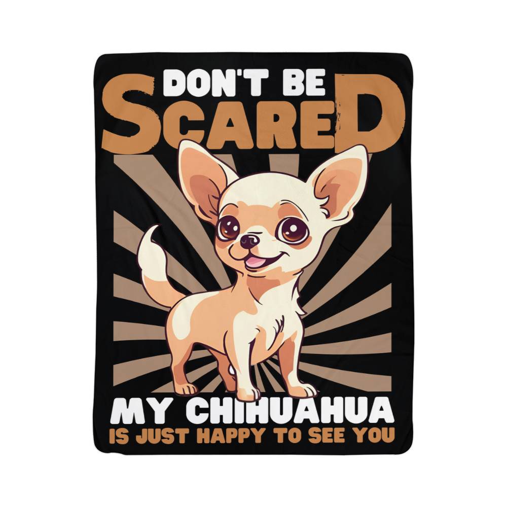 Happy Chihuahua Sherpa Fleece Blanket - Real Rad Boutique