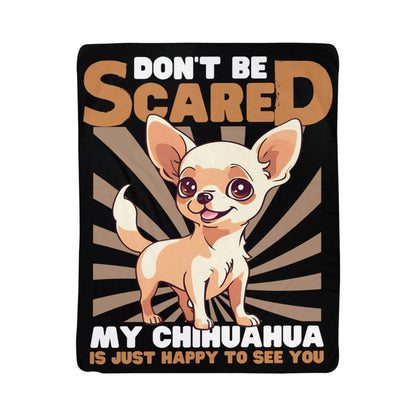 Happy Chihuahua Sherpa Fleece Blanket - Real Rad Boutique