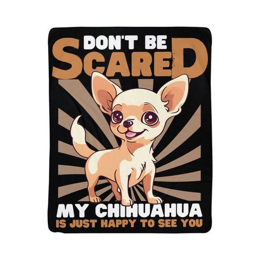 Happy Chihuahua Sherpa Fleece Blanket - Real Rad Boutique