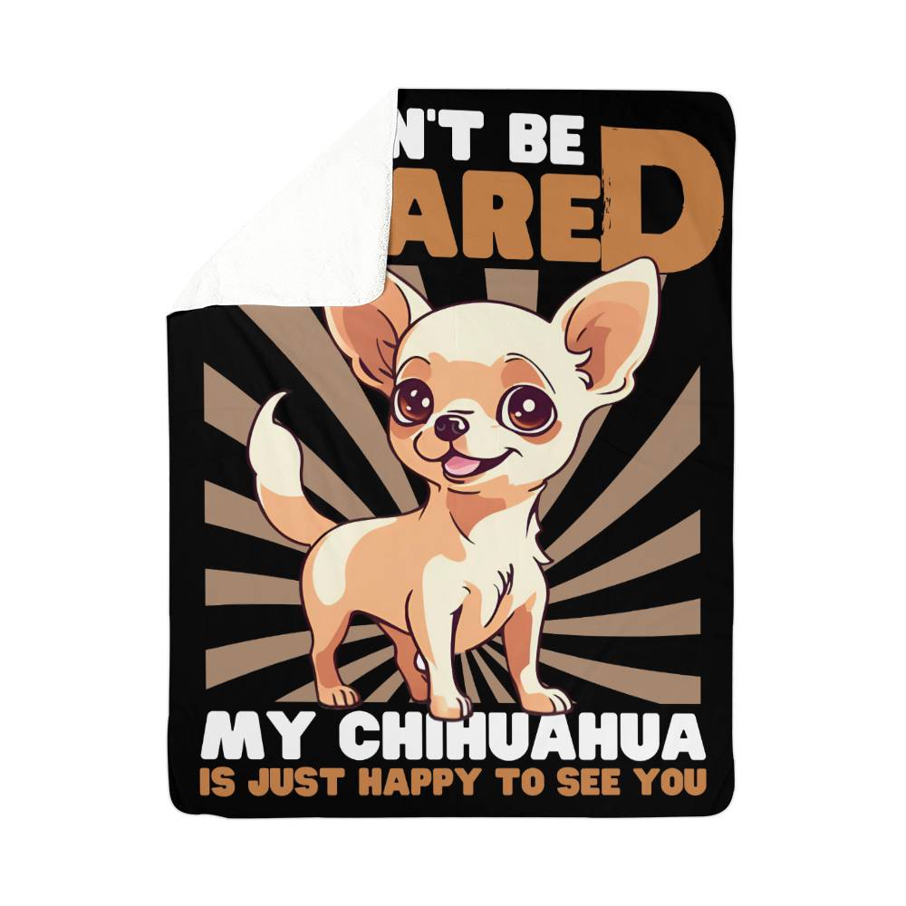 Happy Chihuahua Sherpa Fleece Blanket - Real Rad Boutique