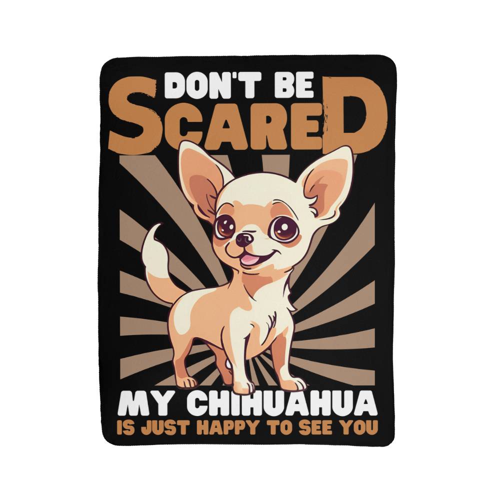 Happy Chihuahua Sherpa Fleece Blanket - Real Rad Boutique