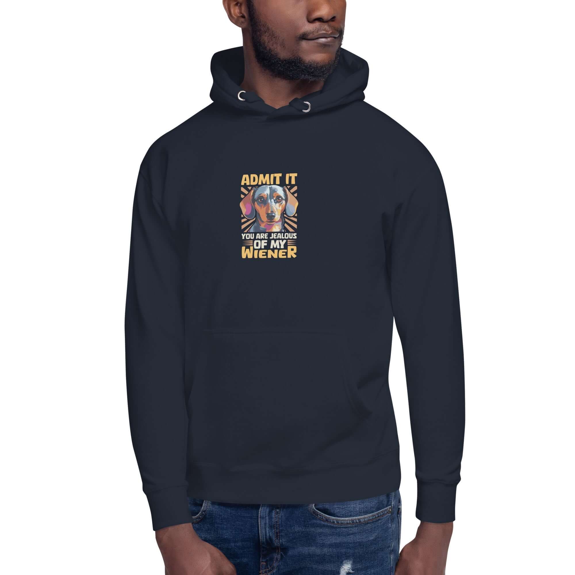 Jealous of My Wiener?” Dachshund Hoodie – Cozy, Cheeky, Fun - Real Rad Boutique