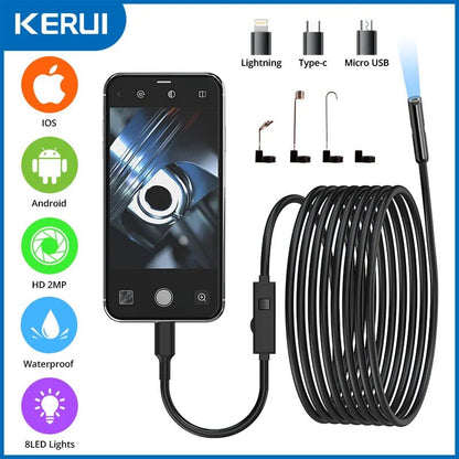 KERUI 8mm Dual/Single Lens Endoscope Camera for iPhone & Android - Real Rad Boutique