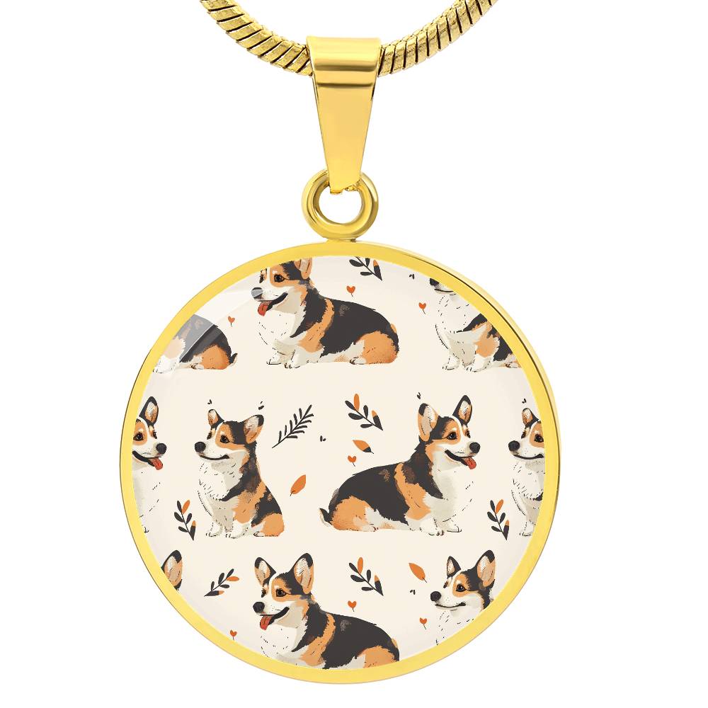 Leaf Me with My Corgi Graphic Necklace - Real Rad Boutique