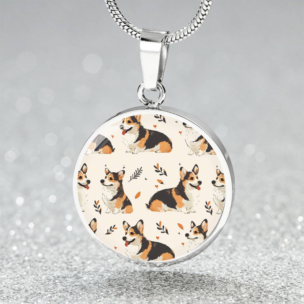 Leaf Me with My Corgi Graphic Necklace - Real Rad Boutique