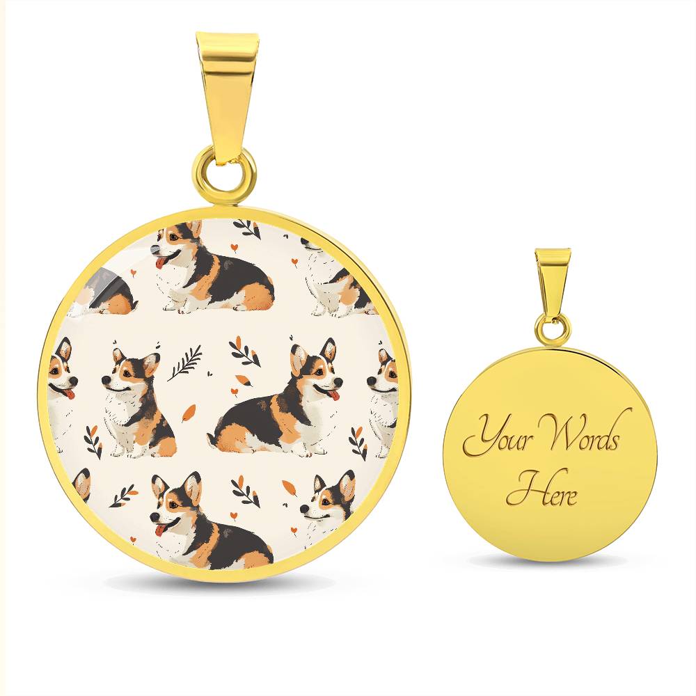 Leaf Me with My Corgi Graphic Necklace - Real Rad Boutique