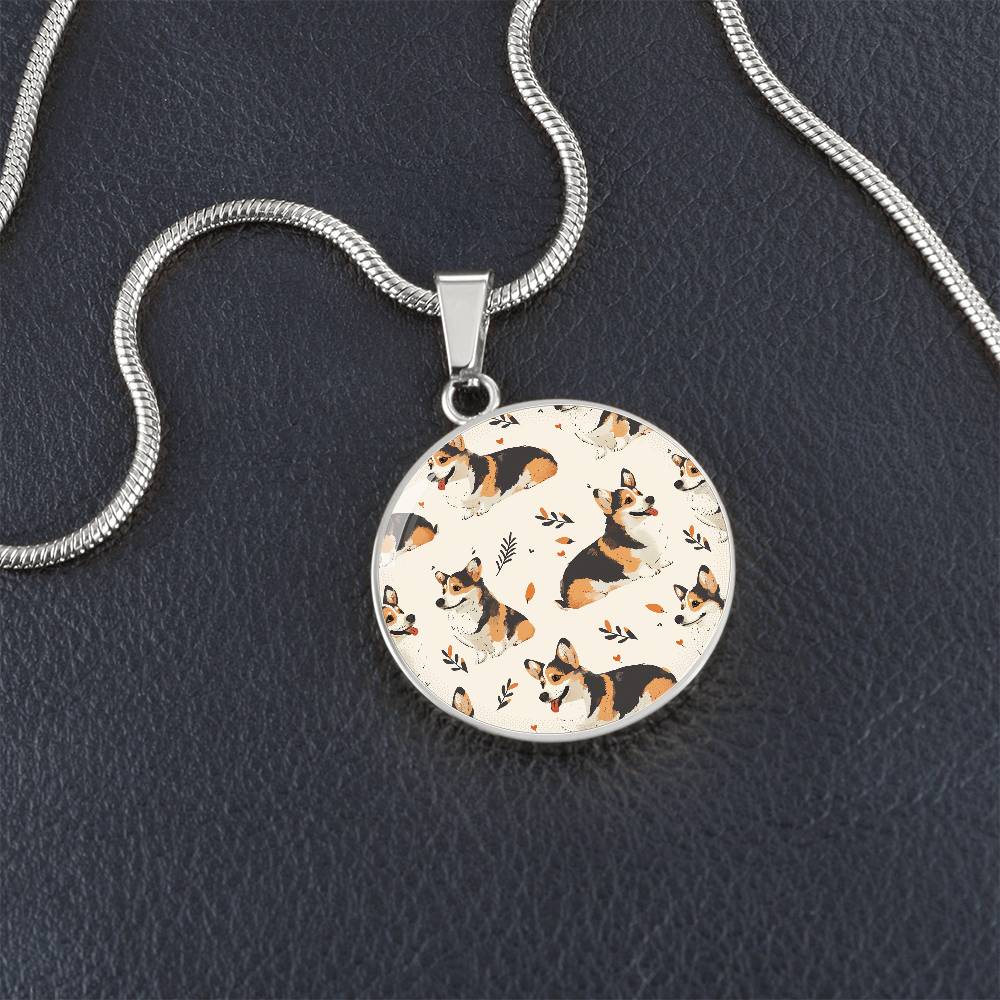 Leaf Me with My Corgi Graphic Necklace - Real Rad Boutique