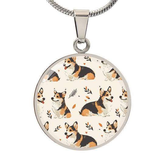 Leaf Me with My Corgi Graphic Necklace - Real Rad Boutique