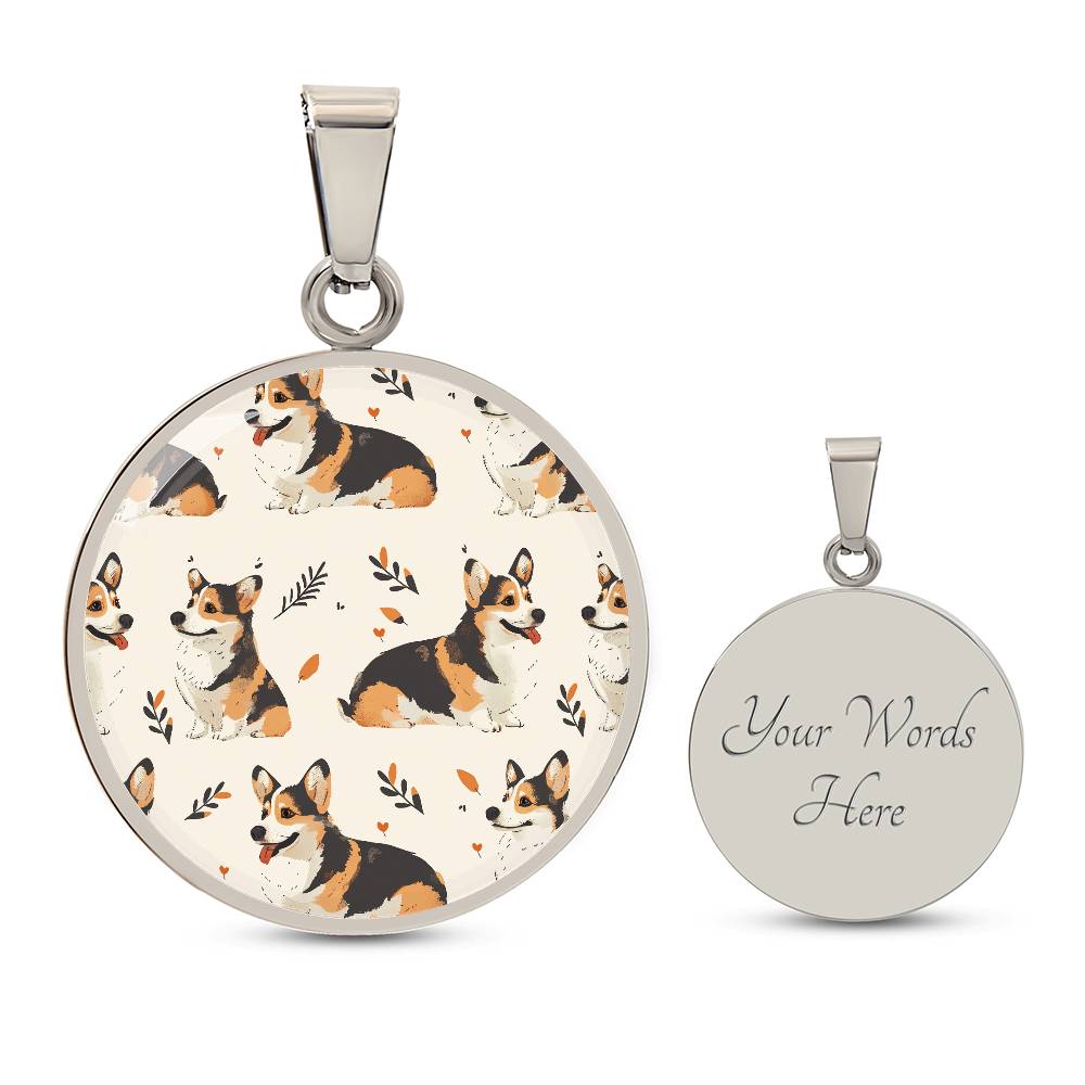 Leaf Me with My Corgi Graphic Necklace - Real Rad Boutique