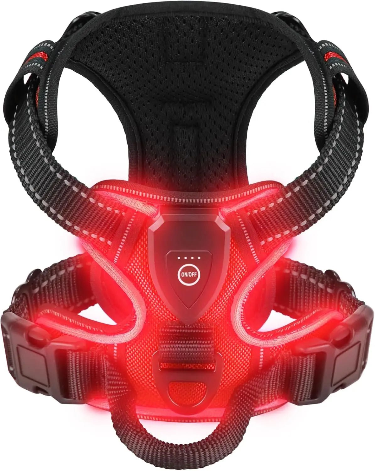 LED Glowing Dog Harness – Rechargeable Night Safety Vest with 3 Light Modes! - Real Rad Boutique