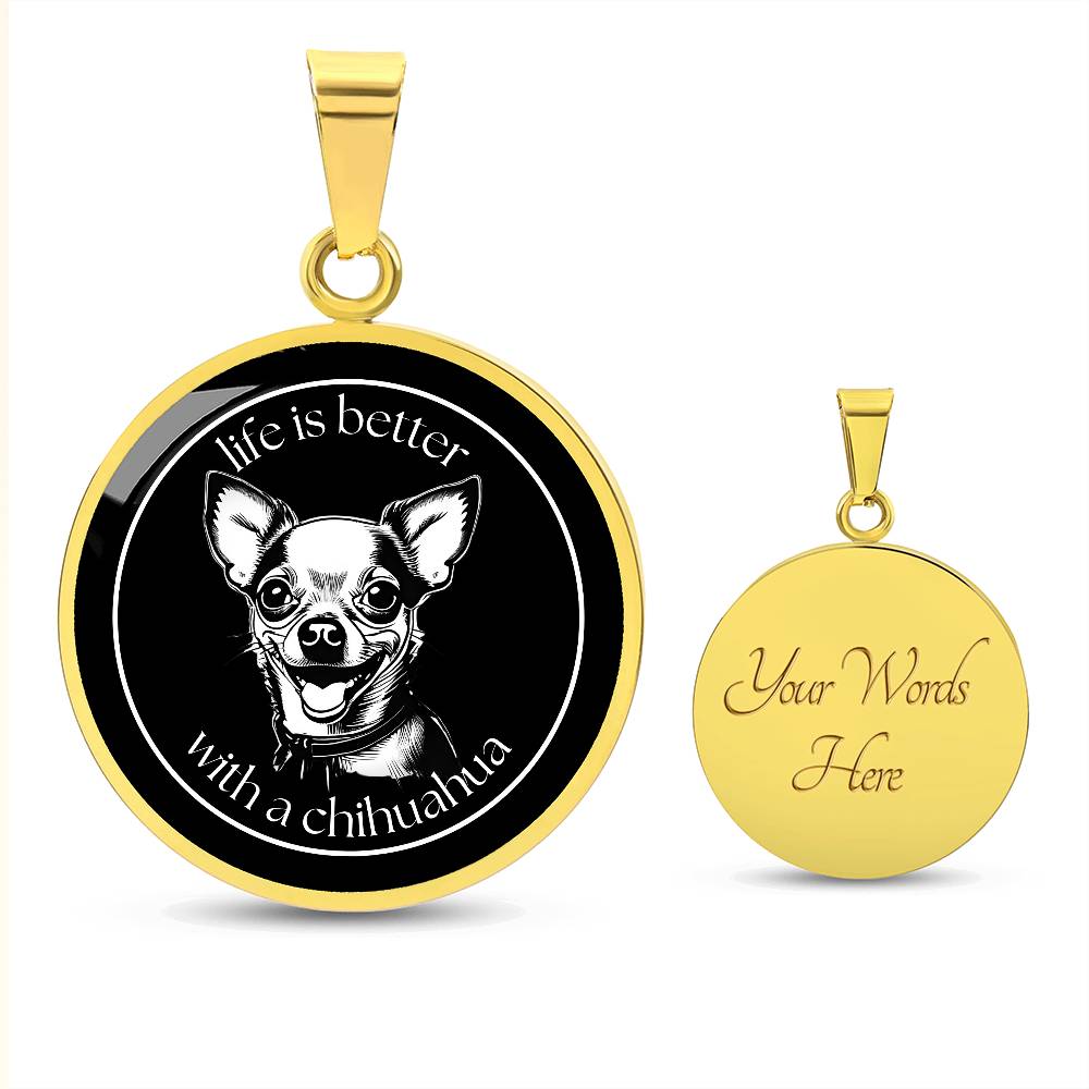 Life Is Better With A Chihuahua Graphic Necklace - Real Rad Boutique