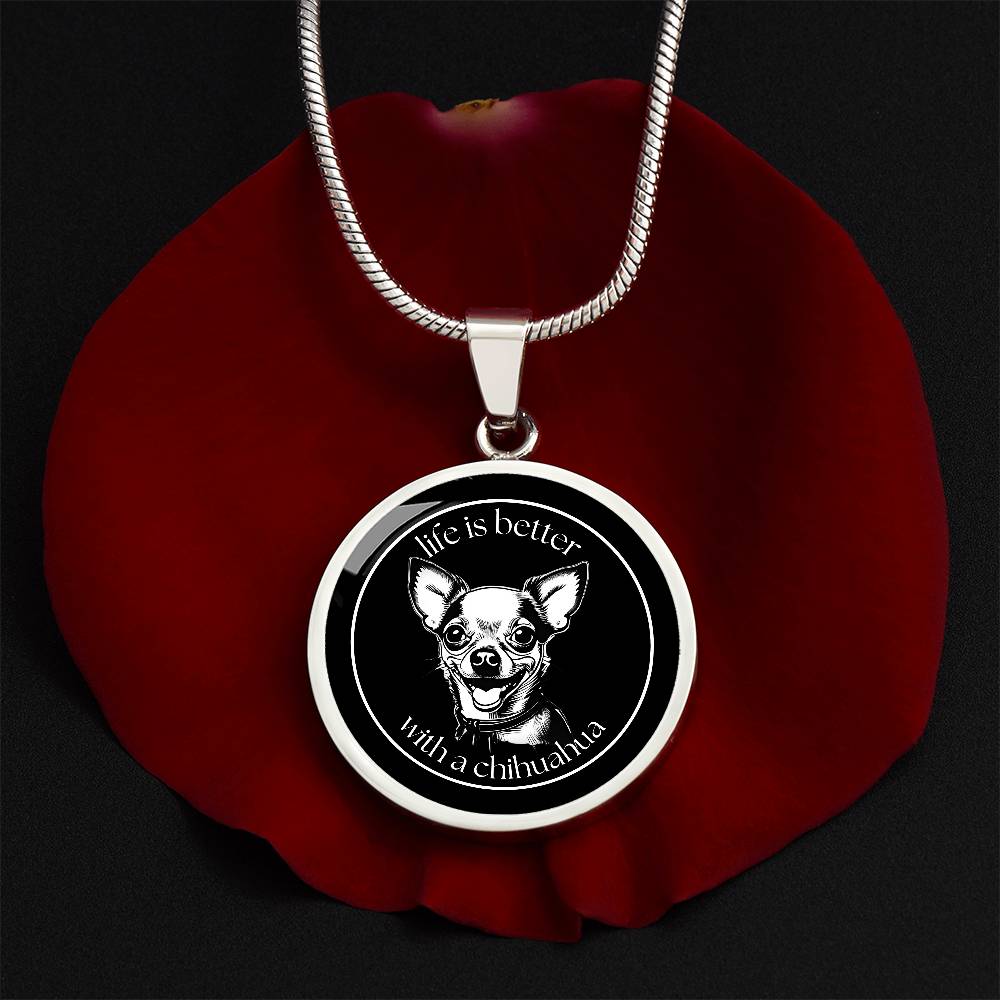 Life Is Better With A Chihuahua Graphic Necklace - Real Rad Boutique