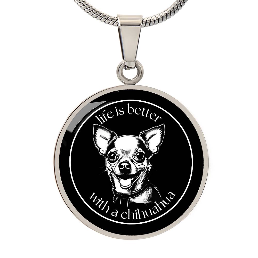 Life Is Better With A Chihuahua Graphic Necklace - Real Rad Boutique