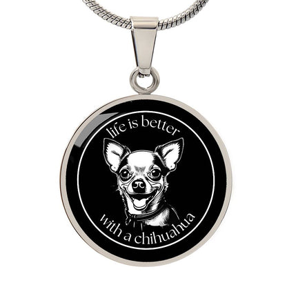 Life Is Better With A Chihuahua Graphic Necklace - Real Rad Boutique