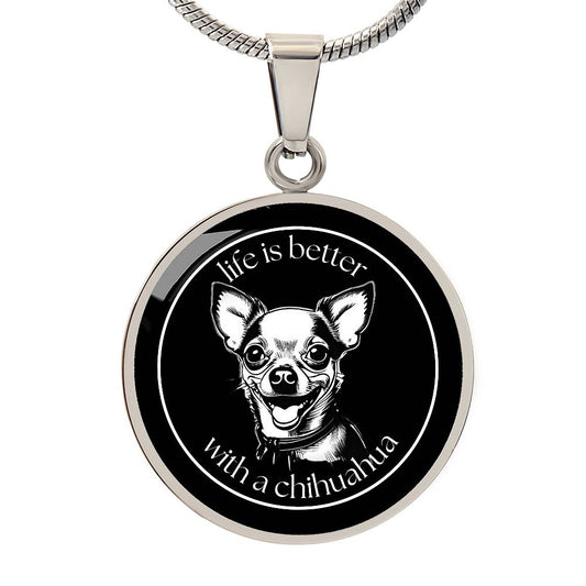 Life Is Better With A Chihuahua Graphic Necklace - Real Rad Boutique