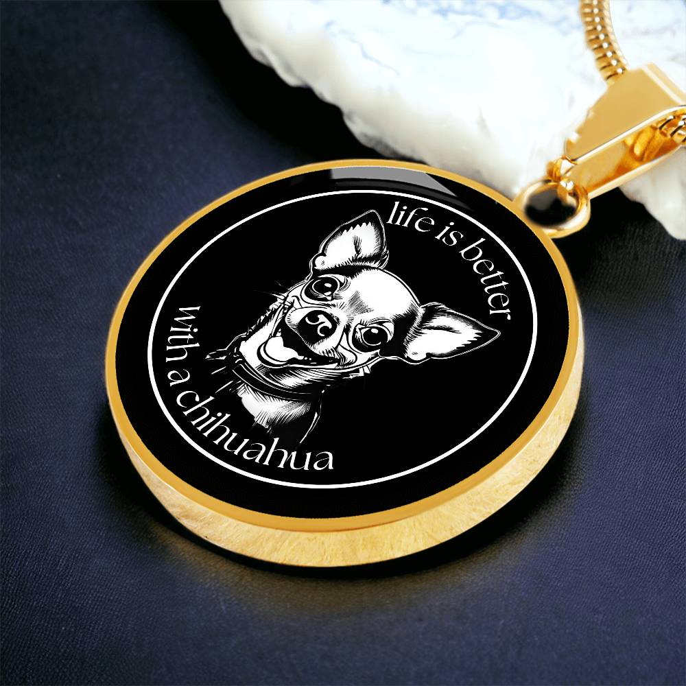 Life Is Better With A Chihuahua Graphic Necklace - Real Rad Boutique