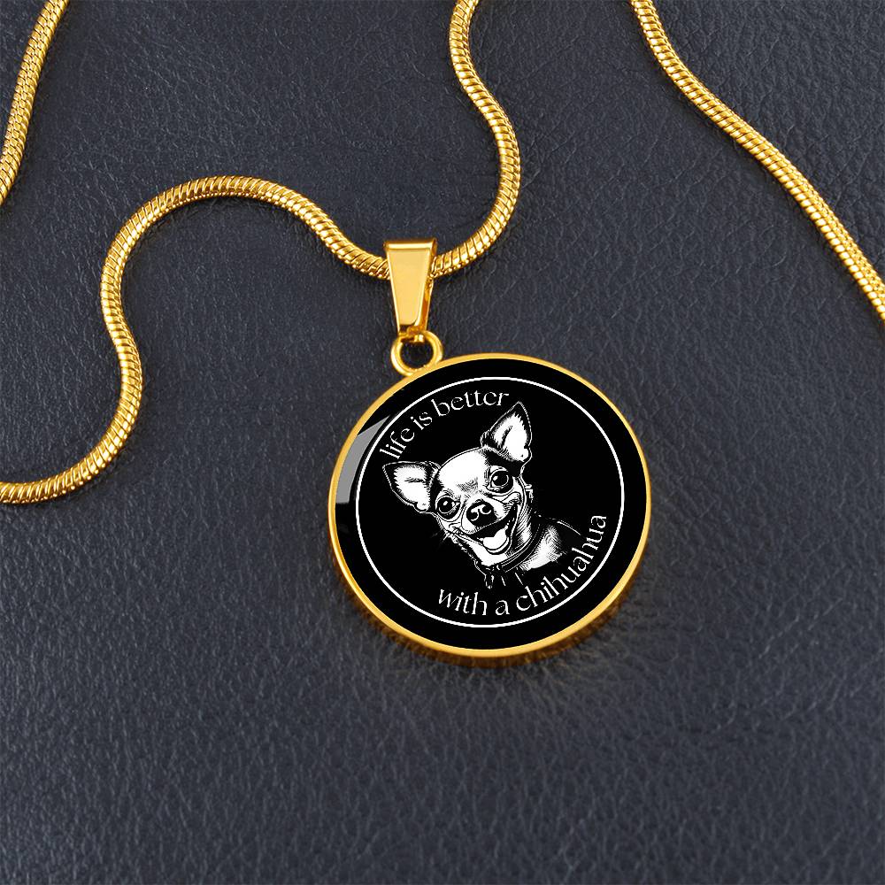 Life Is Better With A Chihuahua Graphic Necklace - Real Rad Boutique