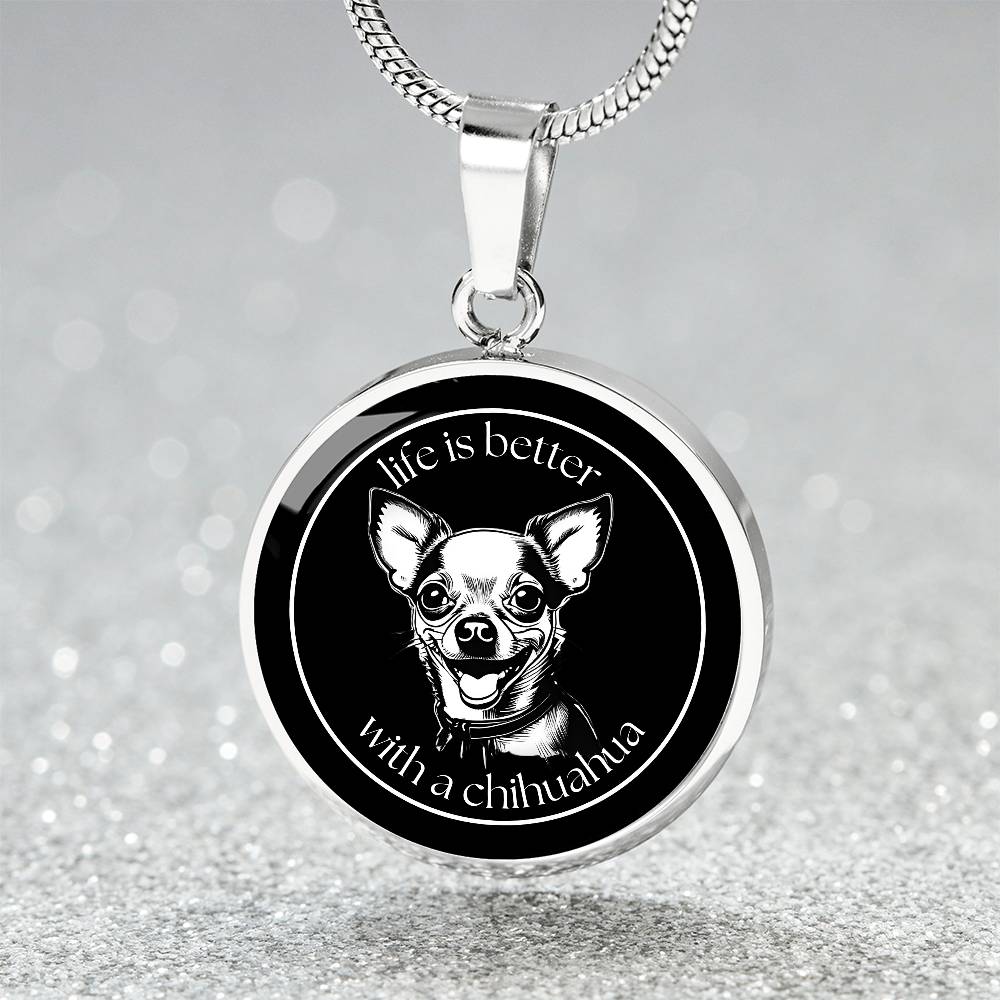 Life Is Better With A Chihuahua Graphic Necklace - Real Rad Boutique