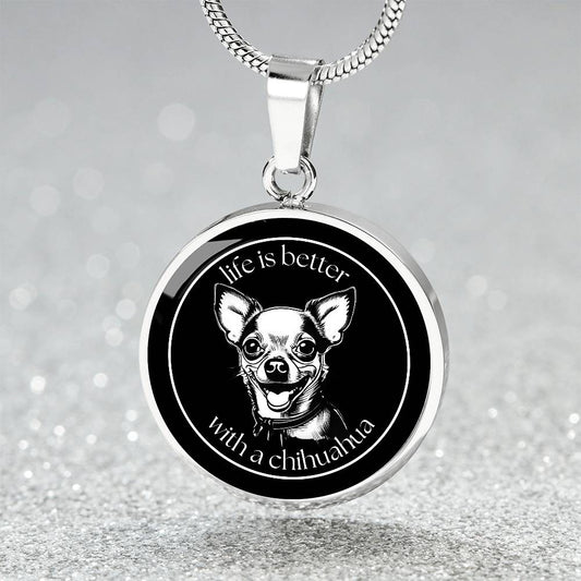 Life Is Better With A Chihuahua Graphic Necklace - Real Rad Boutique